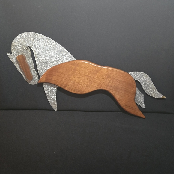 Unbranded Other - MCM Danish Modern Wood and Metal Horse Wall Art